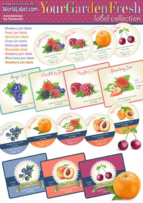 jam labels clipart free