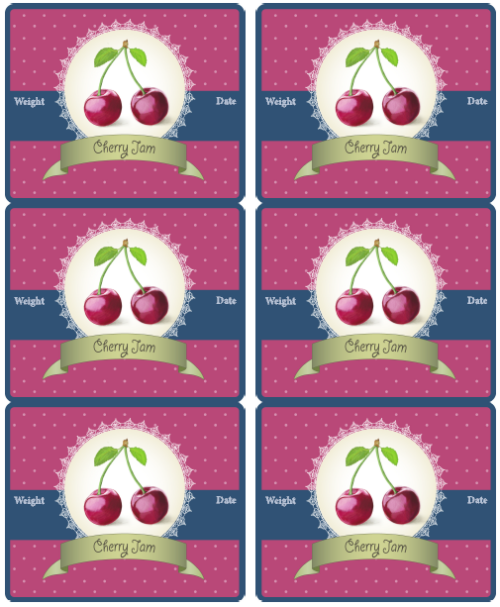 Cute Cherry Canning Labels for home preserved cherry jam & jelly –  CanningCrafts