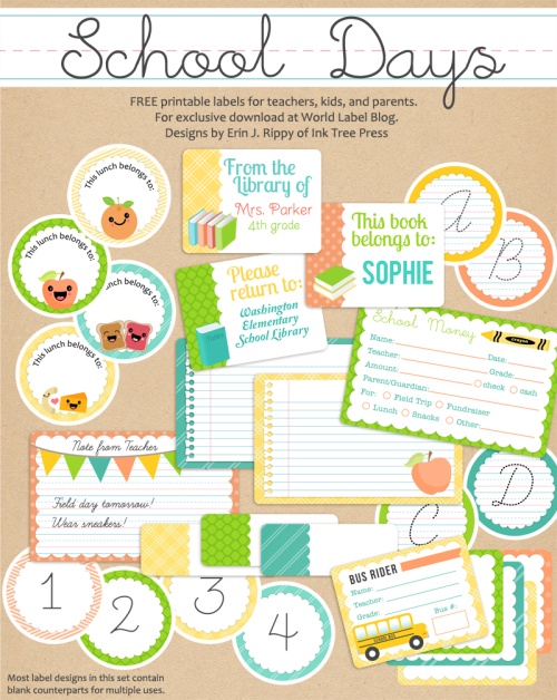 Personalized School Supply Labels - Lia Griffith