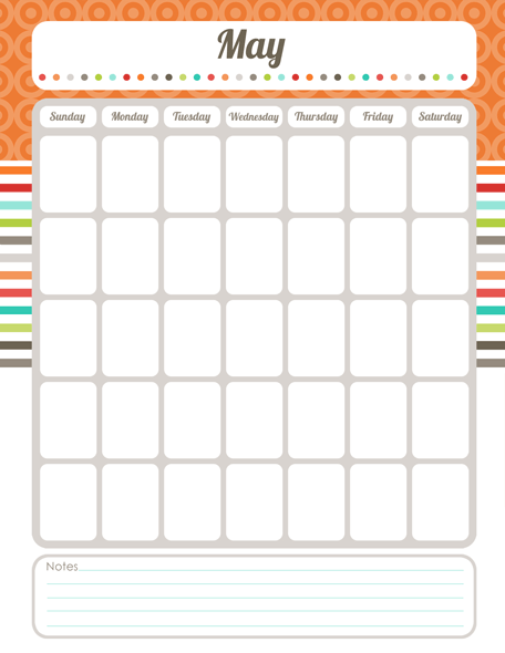 Organizing Calendar The Harmonized House Project Free Printable