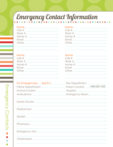 family worksheet systems Organizing Project Harmonized The House Planner: