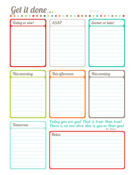 organizing planner the harmonized house project free printable