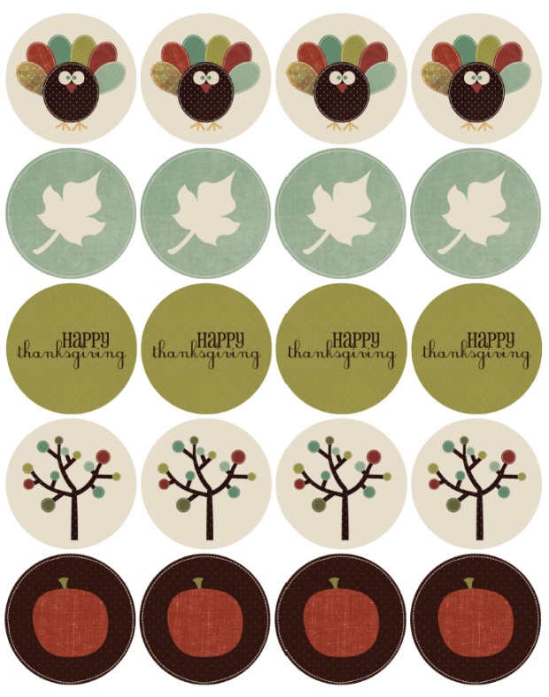 thanksgiving day labels and stickers free printable