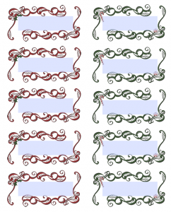 Candy Canes and Holly Journal Stickers and labels | Free printable ...