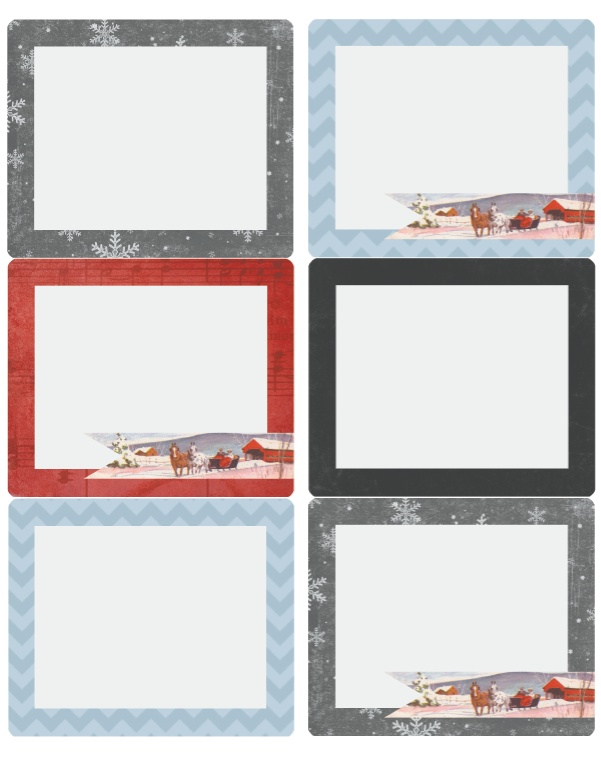 Merry Christmas Holiday Labels by Catherine Auger | Free printable labels &amp; templates, label