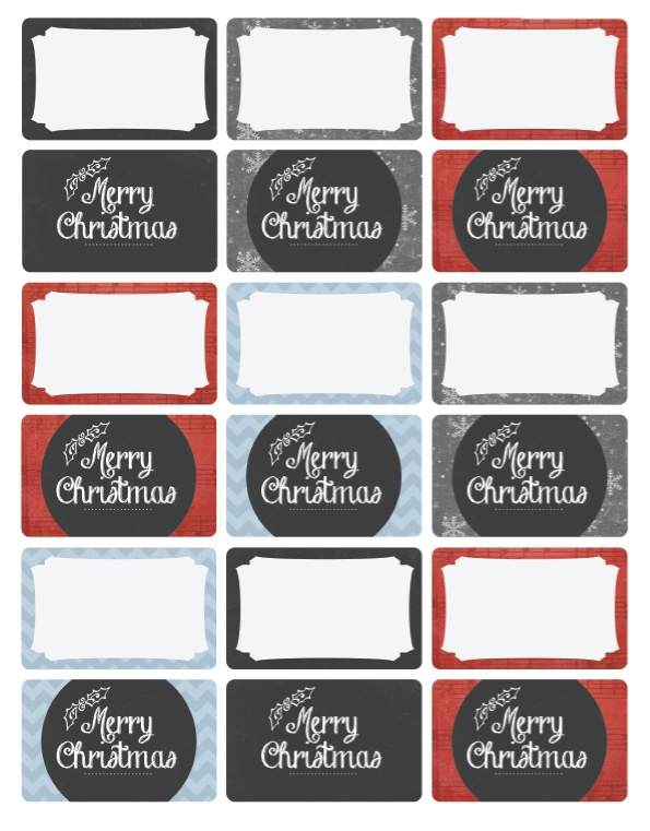 Xmas Labels Templates Free