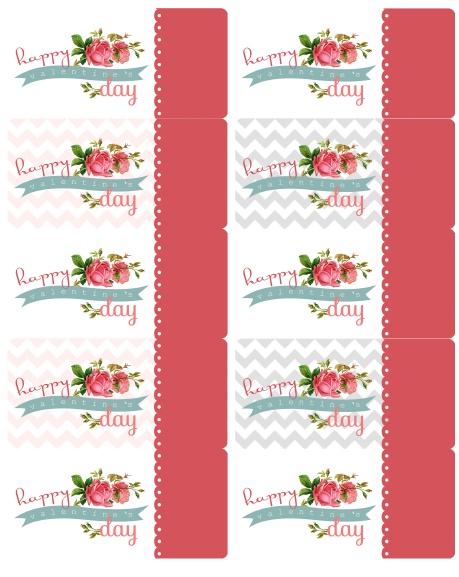 Valentine's Day Labels with Roses | Free printable labels ...