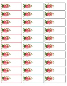 Valentine’s Day Labels with Roses | Free printable labels & templates ...