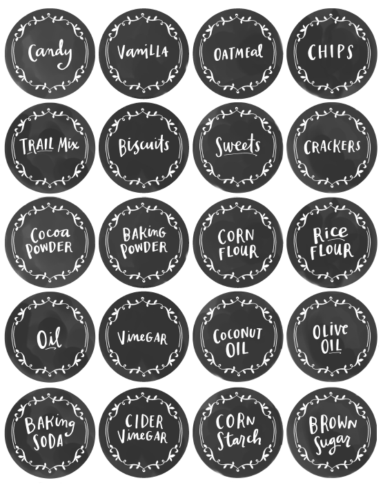 Royal Green Decorative Spice Labels for Spices Jars. Black Letters. Great for Kitchen or Home Organization - 30 Printed Spice Stickers + 30 Blank