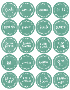 Kitchen, Spice Jar & Pantry Organizing Labels | Free printable labels ...