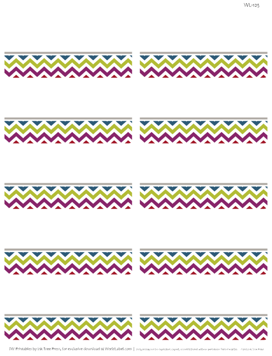 Chevron Fever Free Printable Labels Free printable labels & templates
