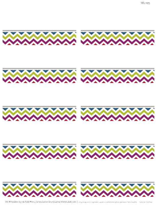 chevron fever free printable labels free printable labels templates label design worldlabel blog