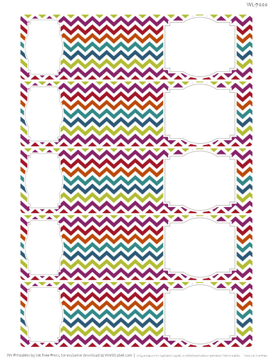Chevron Fever Free Printable Labels Free printable labels & templates