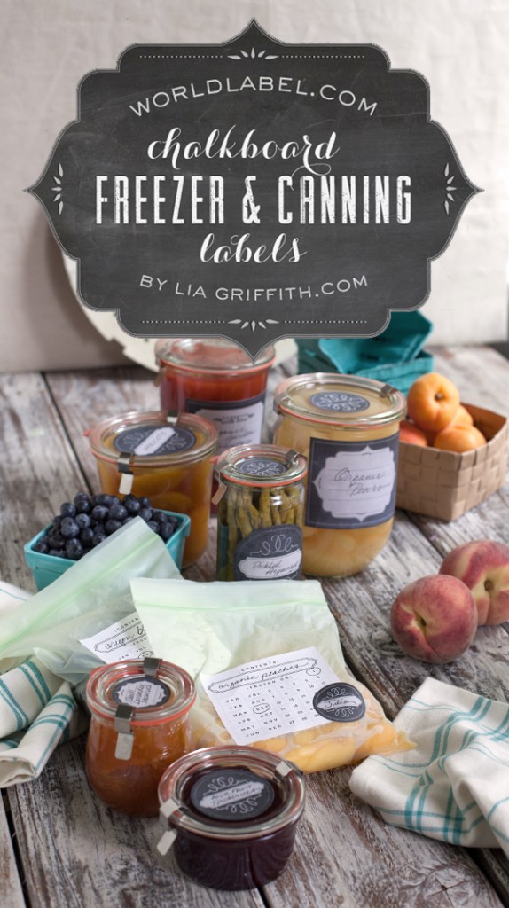 Chalkboard Canning & Freezer Labels by Lia Griffith Free printable