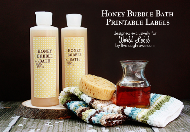 Honey Bubble Bath Printable Labels by livelaughrowe.com (1)