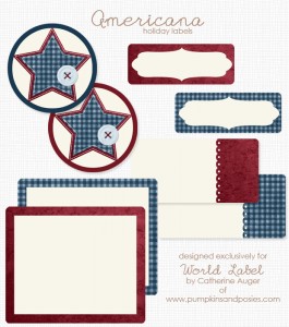 Printable Americana Holiday Labels | Free printable labels &amp; templates ...