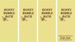 Honey bubble bath labels from Livelaughrowe | Free printable labels ...