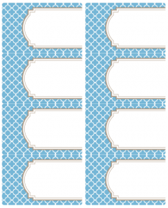 Printable Moroccan Tile Designed Labels | Free printable labels ...