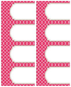 Printable Moroccan Tile Designed Labels | Free printable labels ...