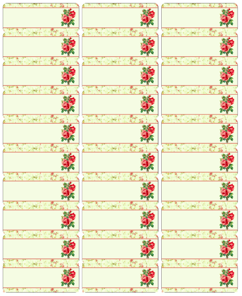 Rose labels 3 template