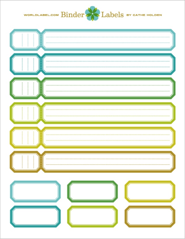 Binder Spine Template 1 Database