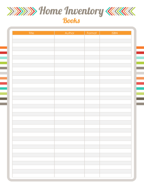 blank house worksheet Organizing Project House Control: Inventory Harmonized The