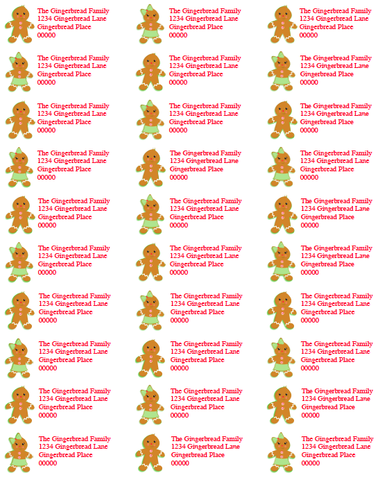 Gingerbread Party Kit and Labels :) | Worldlabel Blog