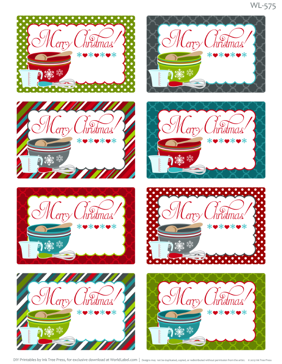 Printable Christmas Labels For Homemade Baking Free Printable Labels 
