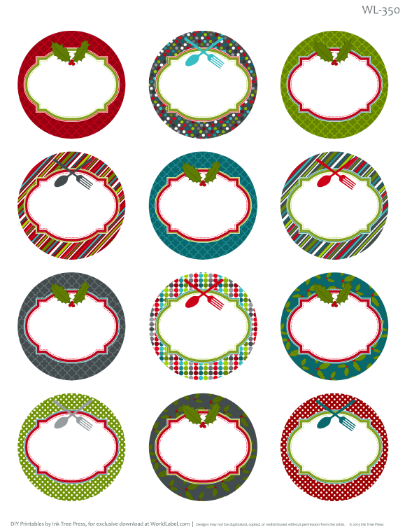 printable christmas labels for homemade baking free