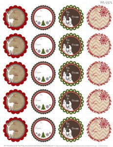 Treetop Glisten Free Christmas Labels & Digital Scrapbooking Papers ...