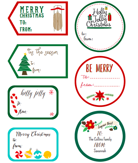 Whimsical Christmas Labels by Angie Sandy Free printable labels