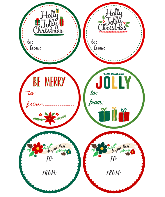 Whimsical Christmas Labels by Angie Sandy Free printable labels