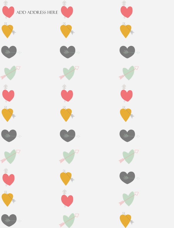 Hearts & Arrows Valentine Labels by Catherine Auger | Worldlabel Blog