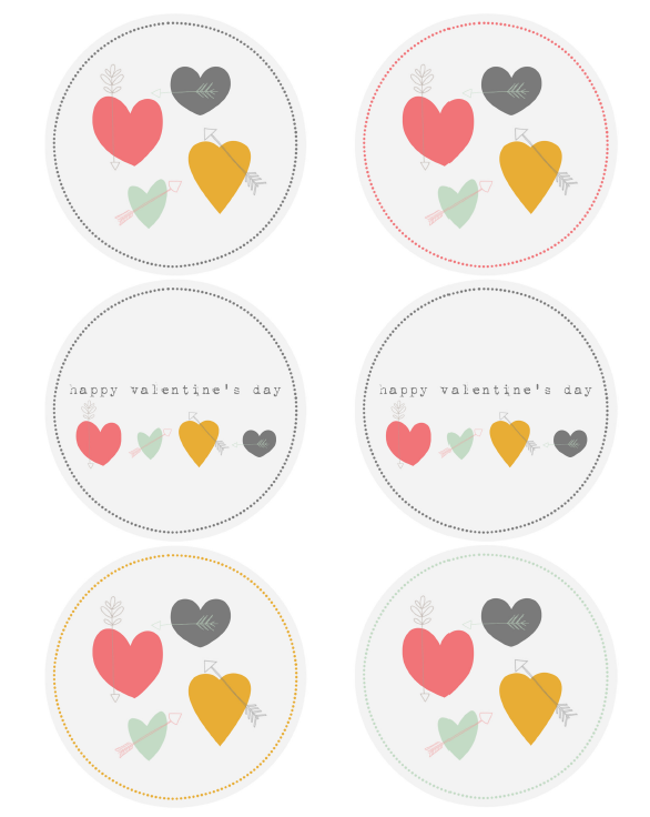 hearts arrows valentine labels by catherine auger