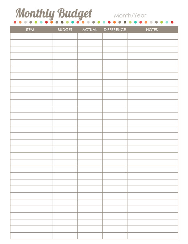 Home Finance Printables: The Harmonized House Project ...