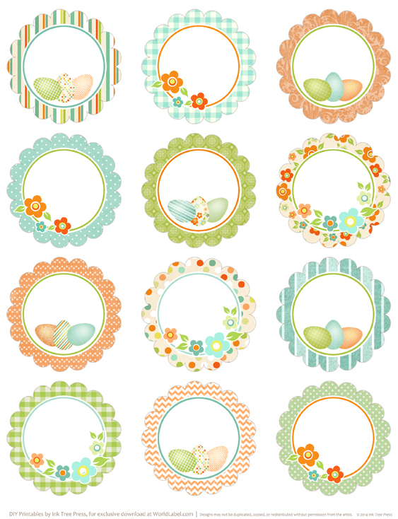 Spring has sprung Easter printable labels Free printable labels