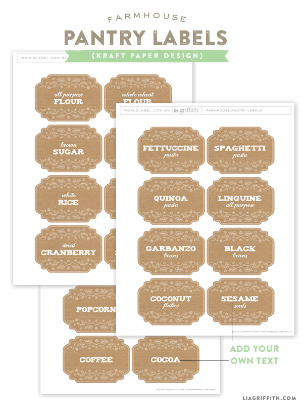 Free Printable Editable Pantry Labels Printable Templates