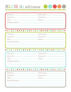 Blog-it: Bloggers Organizational Printables | Free printable labels ...