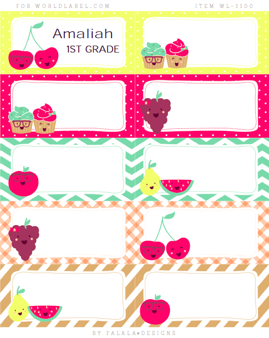 Free Printable School Label Templates