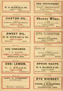 Sample Book Of Vintage Druggists Labels | Free printable labels ...