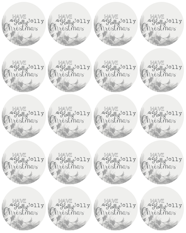 christmas holiday assorted circle and oval labels free