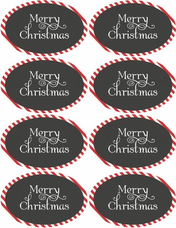 Christmas & Holiday assorted circle and oval labels | Free ...