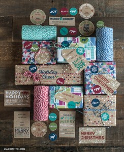 Printable Rustic Kraft Holiday Gift Tags & Labels | Free printable labels & templates, label ...
