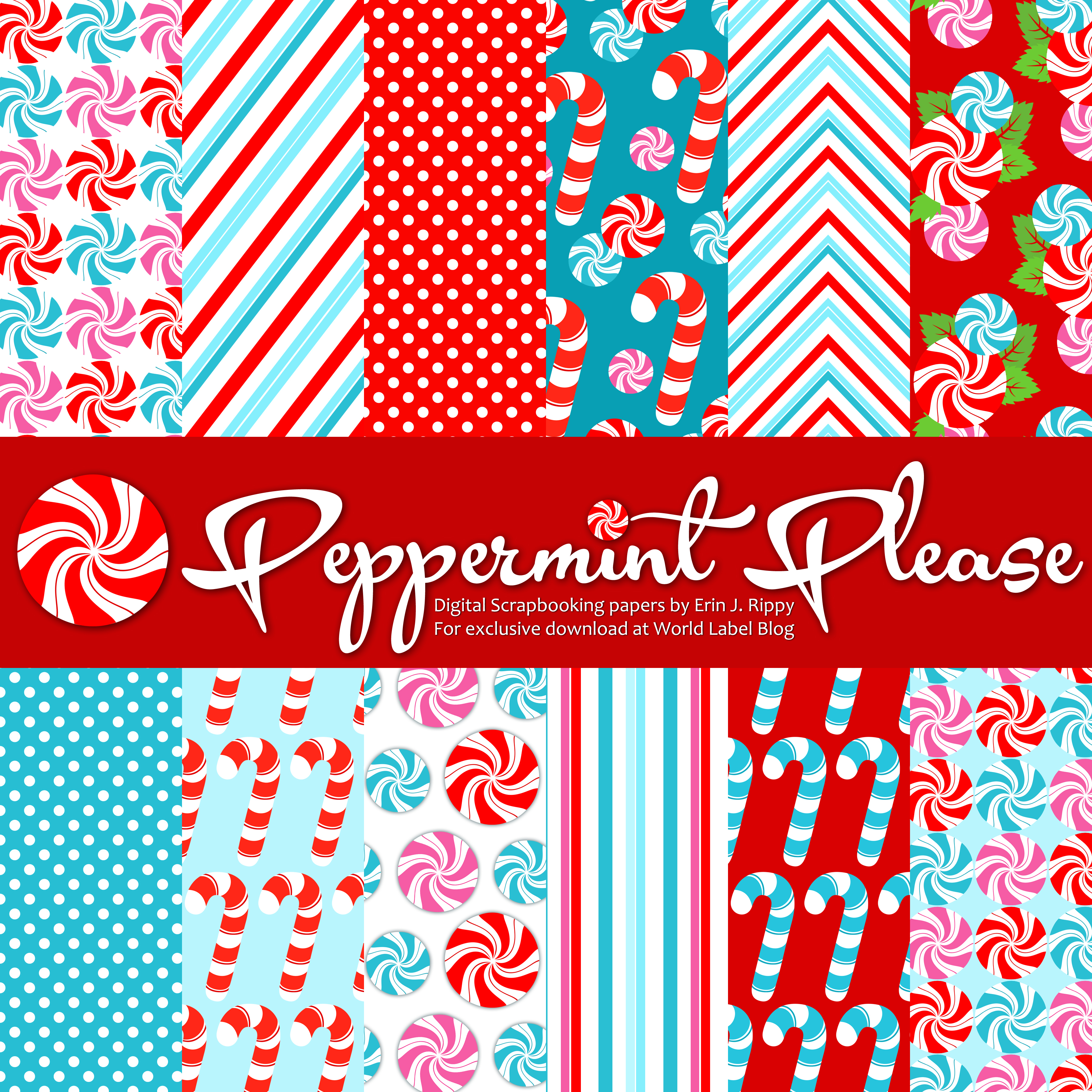 peppermint please christmas printable labels tags free