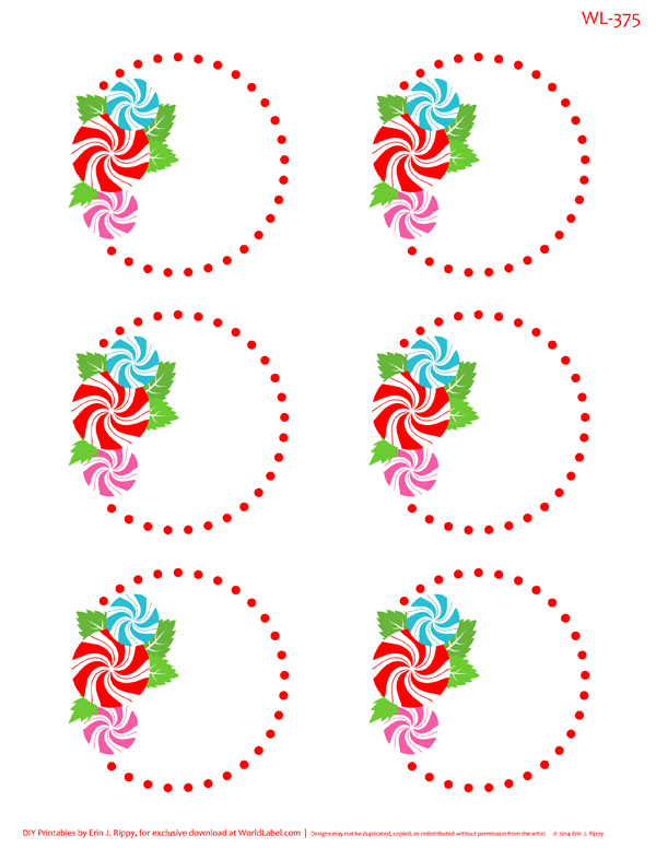 Peppermint Please Christmas Printable Labels & Tags | Free printable labels & templates, label ...