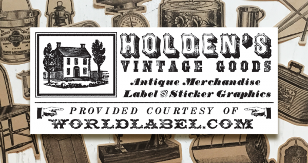 Antique vintage labels