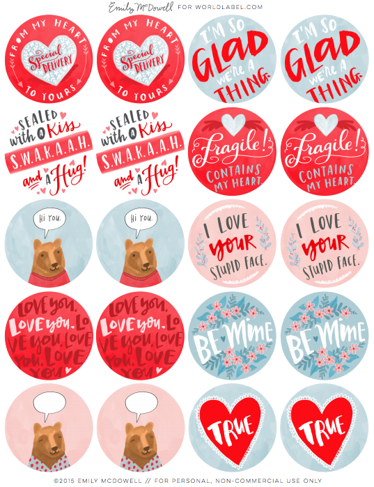 Free Printable Valentine Labels For Kids