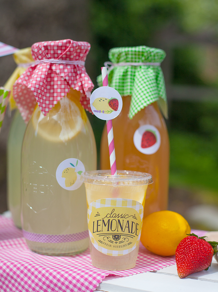 adorable lemonade stand party label set by lia griffith free