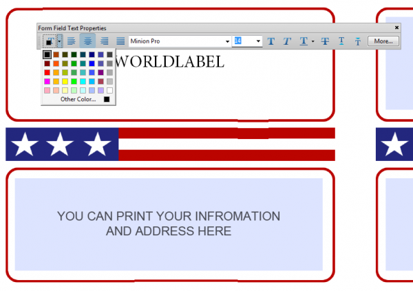 editable shipping labels