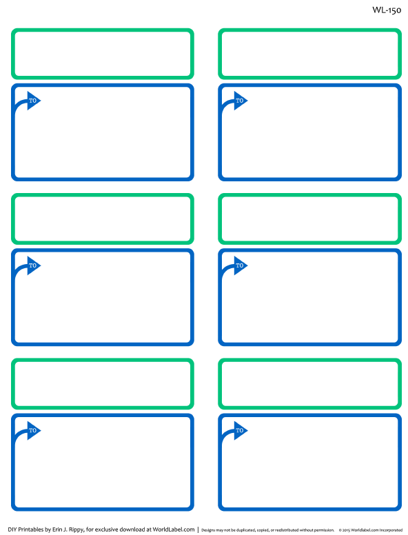 to and from designed shipping label templates free printable labels